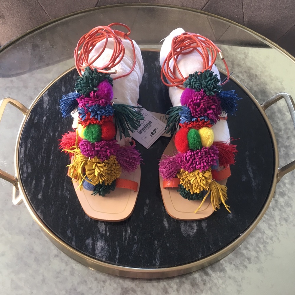 Zara multi color sandals